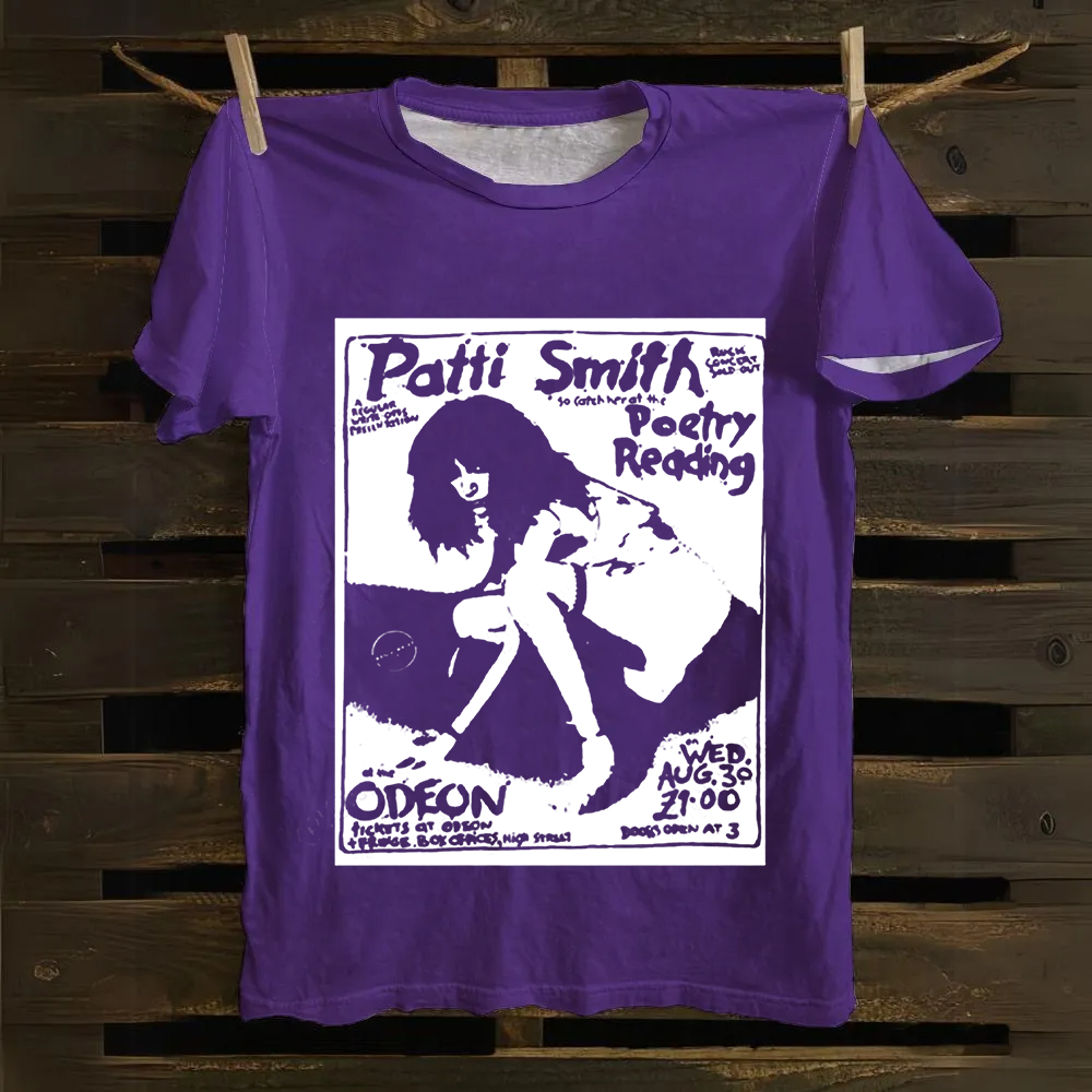 Patti Smith Celebrities Cotton T-Shirt