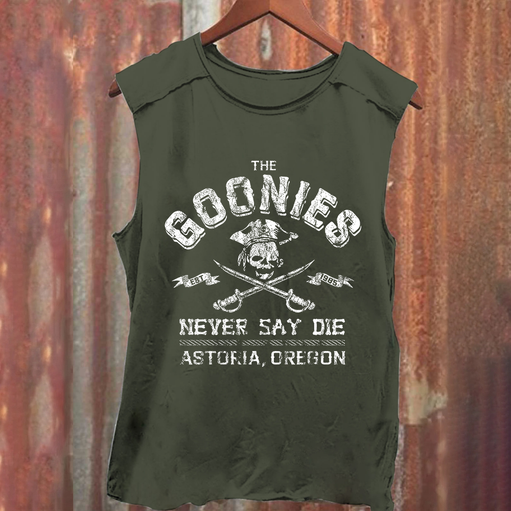 Unisex Vintage Washed The Goonies Never Say Die Tank Top