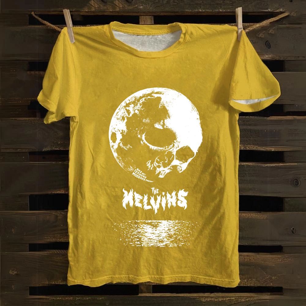 Unisex Casual The Melvins Concert Tour Moon Cotton T-Shirt