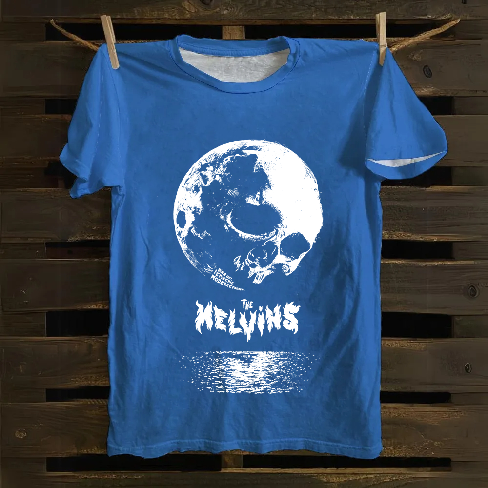 Unisex Casual The Melvins Concert Tour Moon Cotton T-Shirt