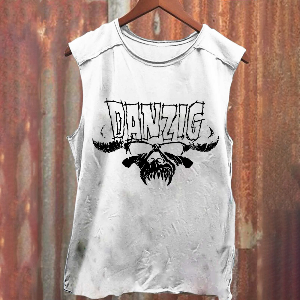 Unisex Vintage Washed DANZIG Tank Top