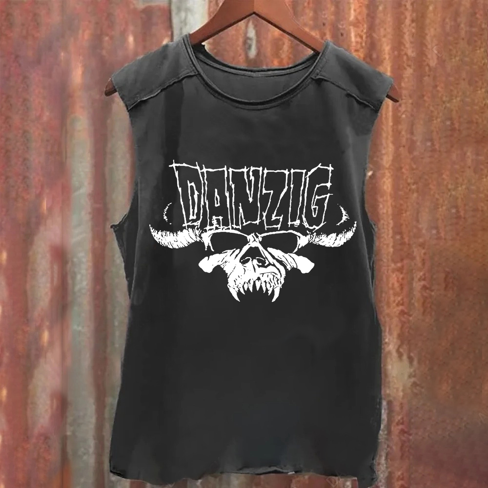 Unisex Vintage Washed DANZIG Tank Top