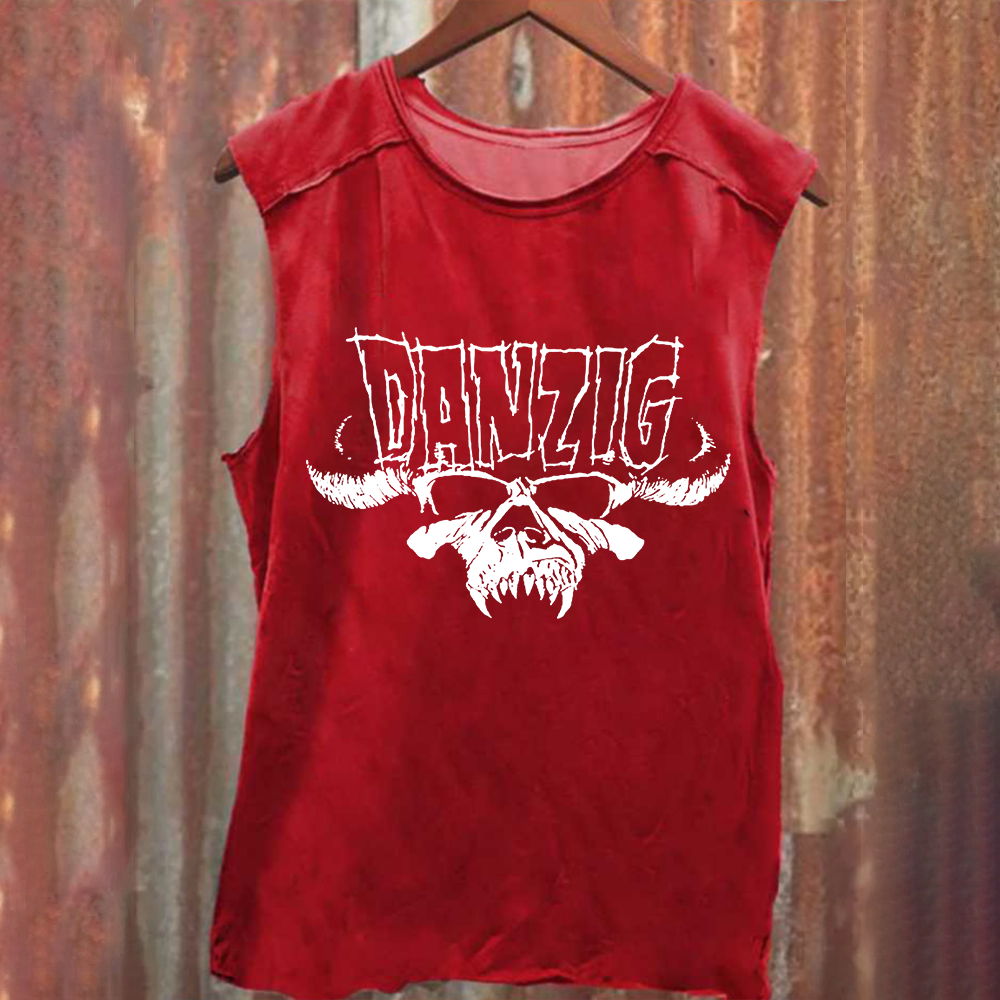 Unisex Vintage Washed DANZIG Tank Top