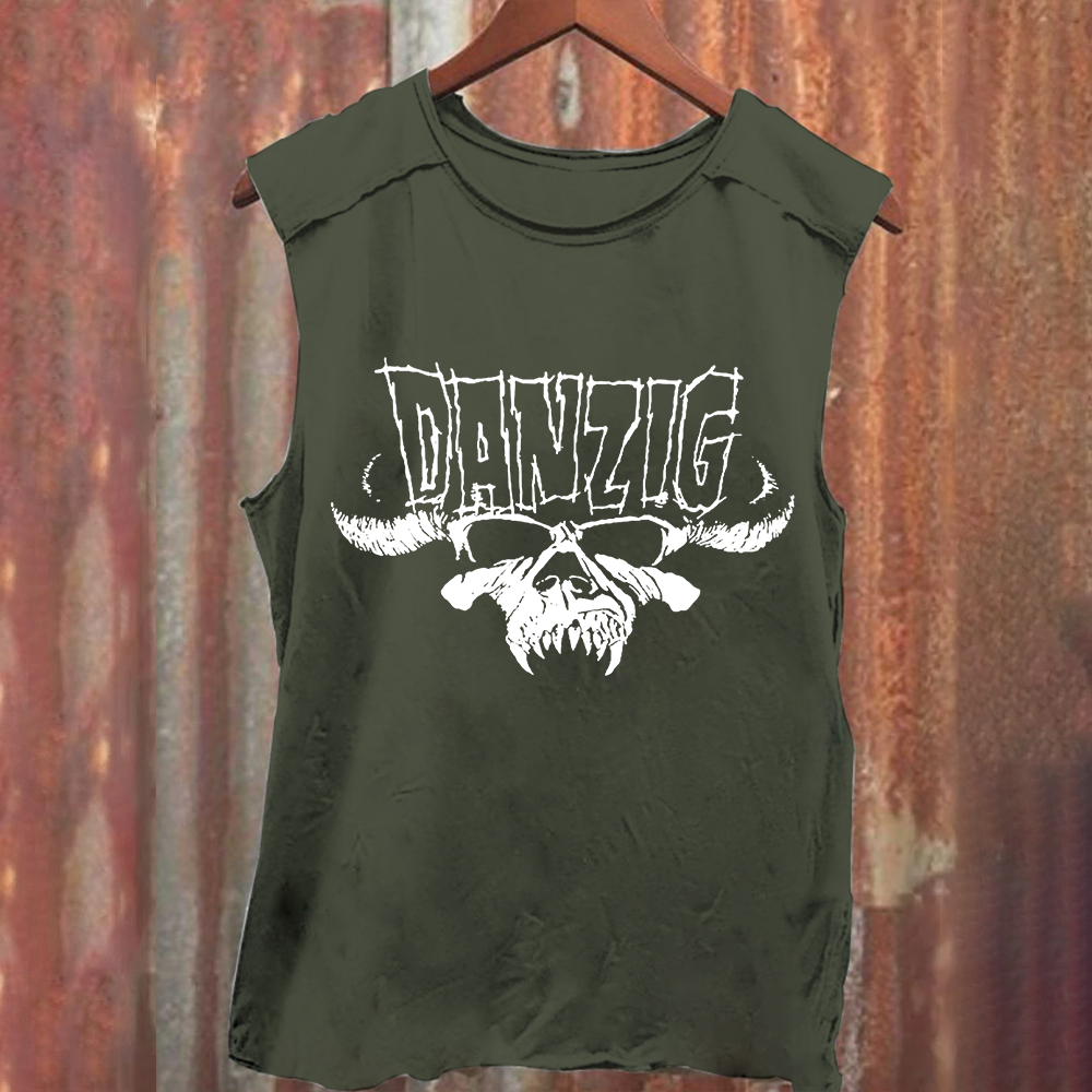 Unisex Vintage Washed DANZIG Tank Top