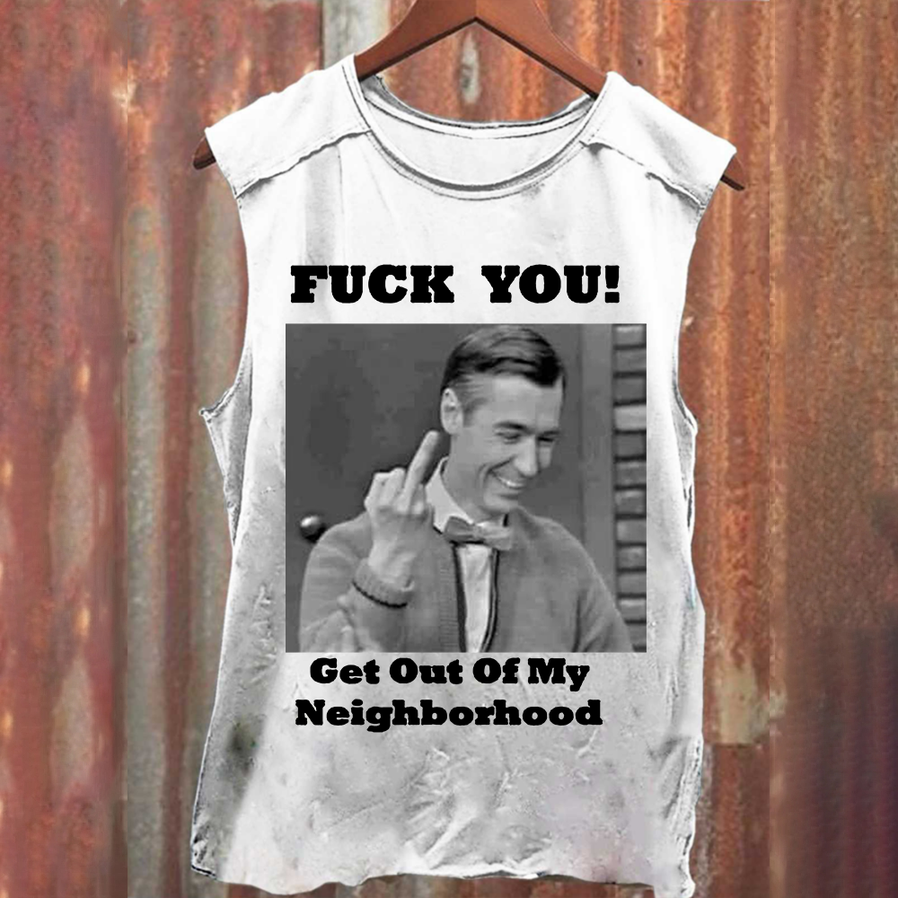 Fuck You Print Casual Tank Top
