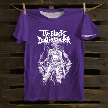 Unisex Vintage The Black Dahila Zombie Cotton T-Shirt