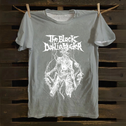 Unisex Vintage The Black Dahila Zombie Cotton T-Shirt