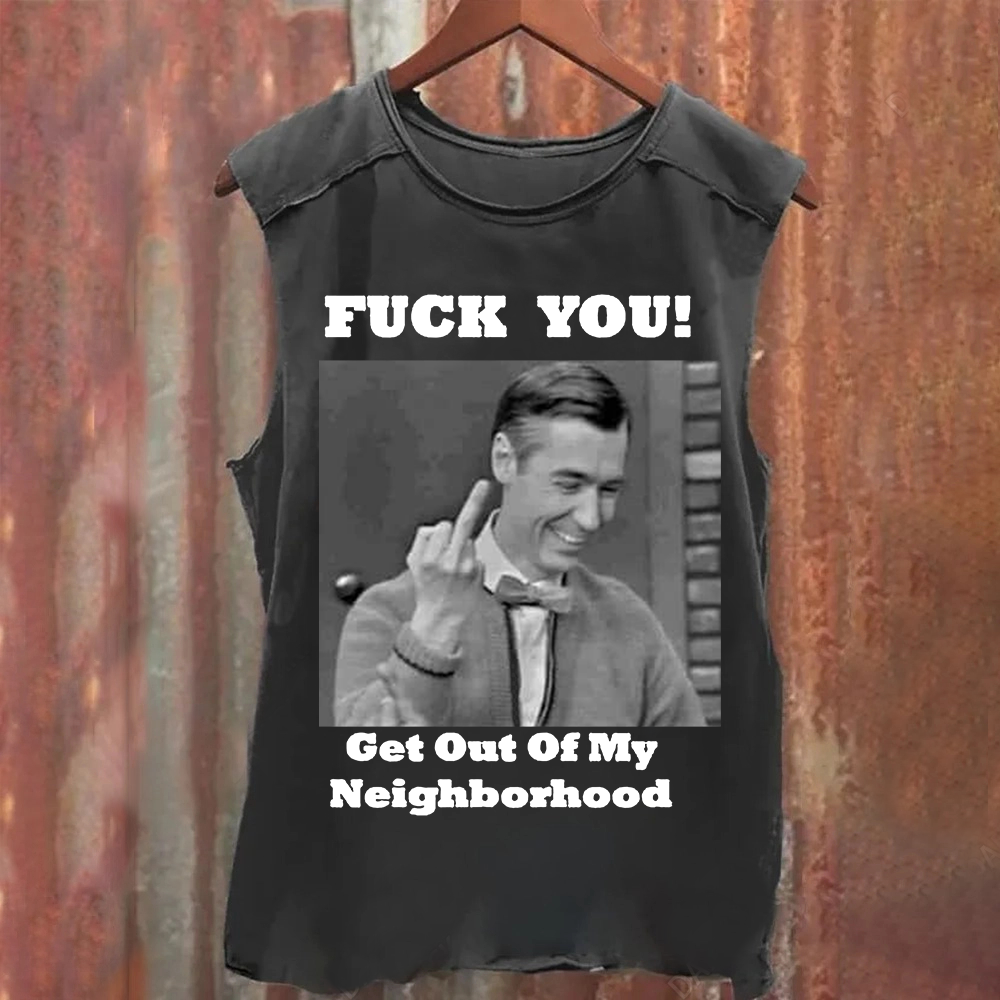 Fuck You Print Casual Tank Top
