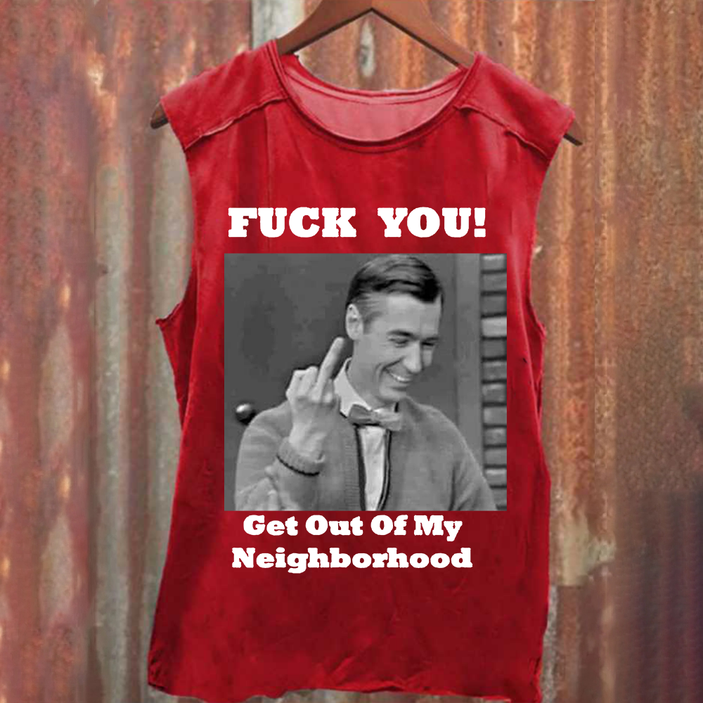 Fuck You Print Casual Tank Top