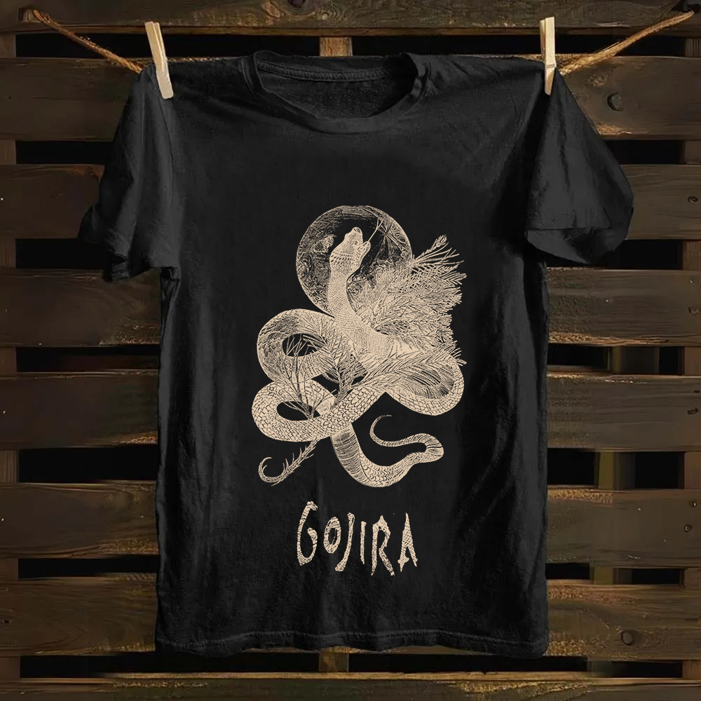 Unisex Vintage Gojira Heavy Metal Band Cotton T-Shirt