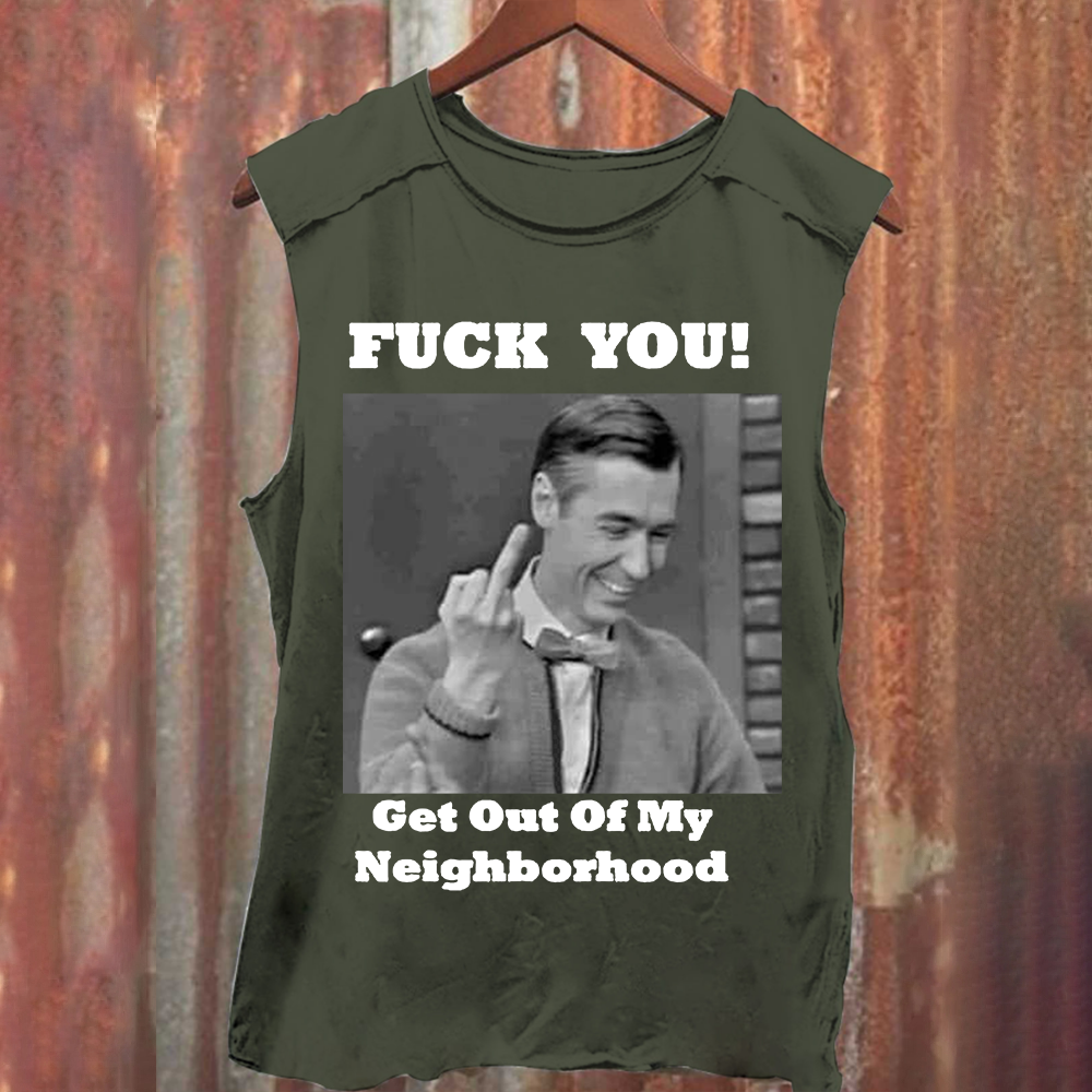 Fuck You Print Casual Tank Top