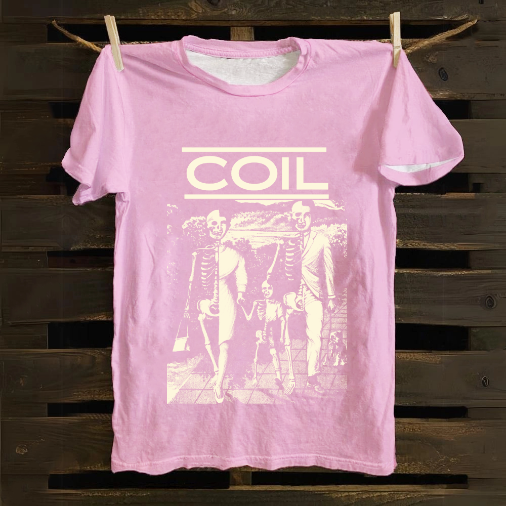Unisex Vintage  Coil Band Cotton T-Shirt