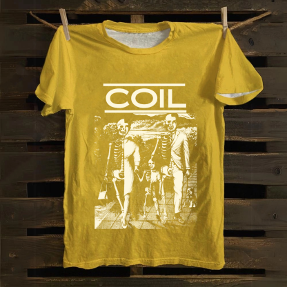Unisex Vintage  Coil Band Cotton T-Shirt