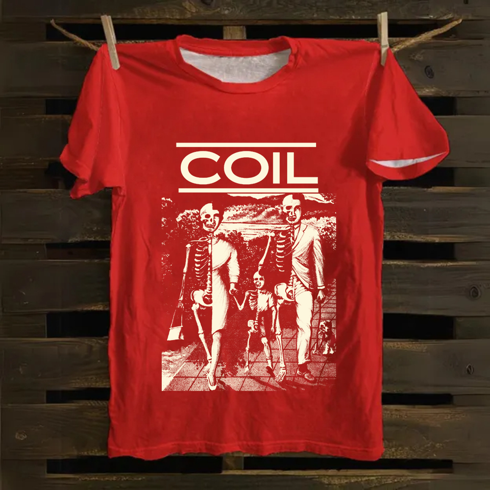 Unisex Vintage  Coil Band Cotton T-Shirt