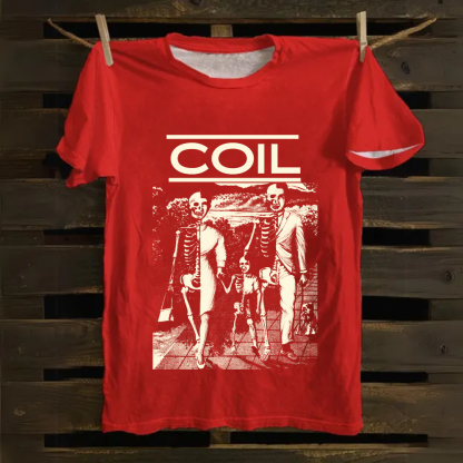 Unisex Vintage  Coil Band Cotton T-Shirt