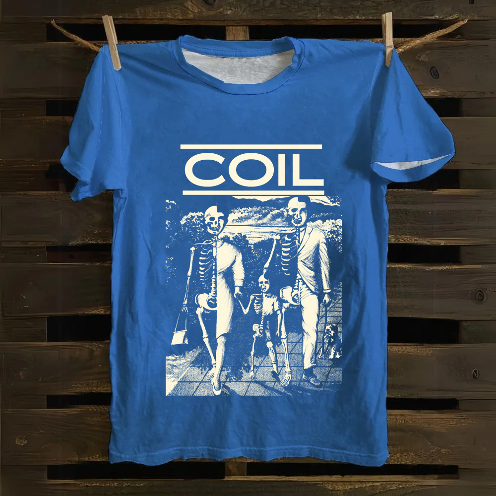 Unisex Vintage  Coil Band Cotton T-Shirt