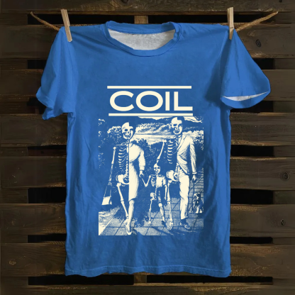 Unisex Vintage  Coil Band Cotton T-Shirt