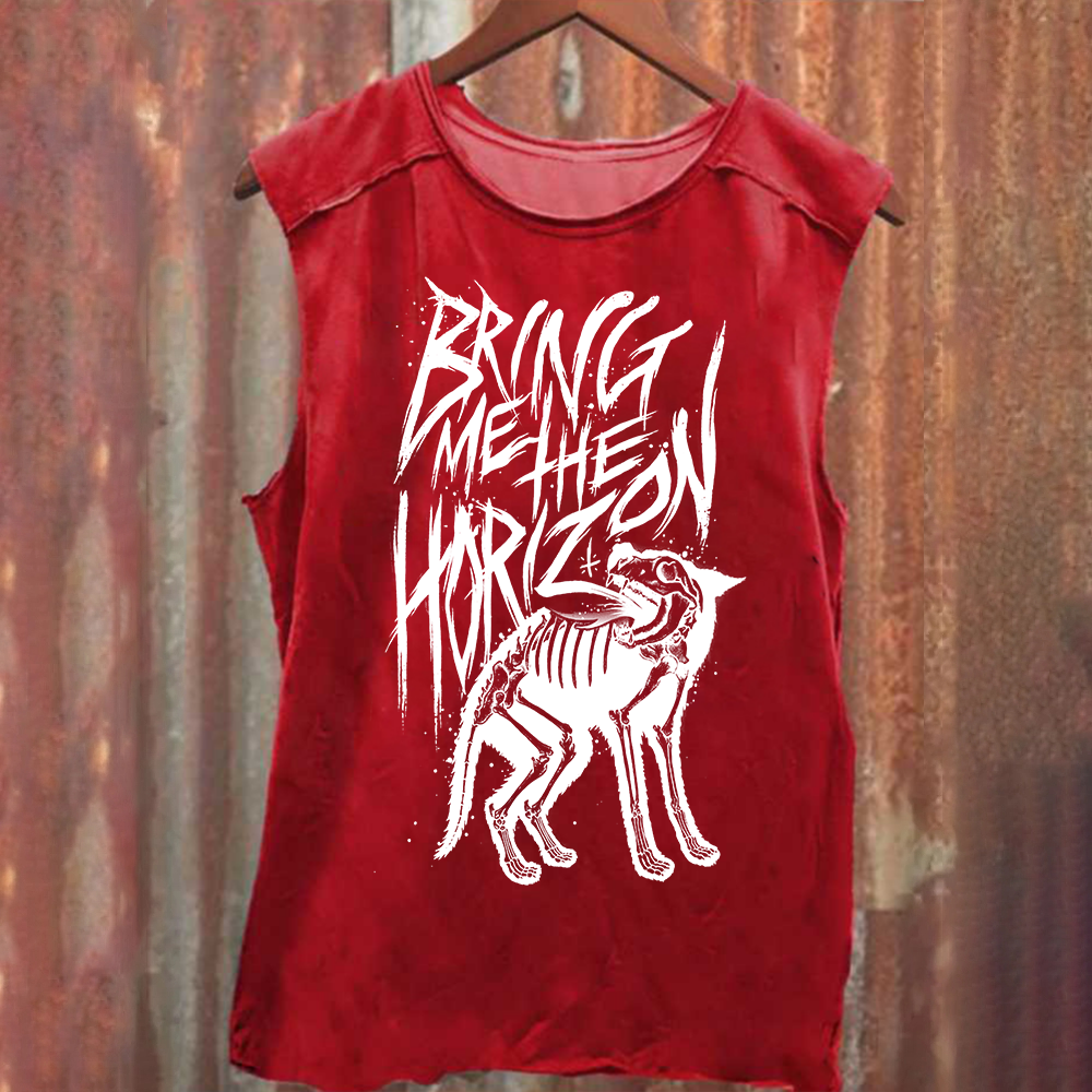 ?Unisex Vintage Washed Bring Me the Horizon Rock Band Tank Top