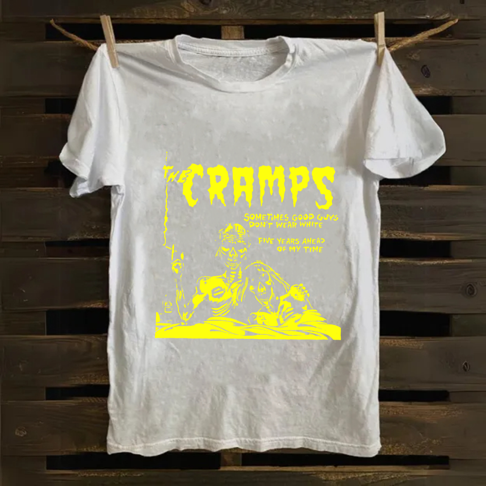 Unisex Vintage The Cramps Rock Band Cotton T-Shirt