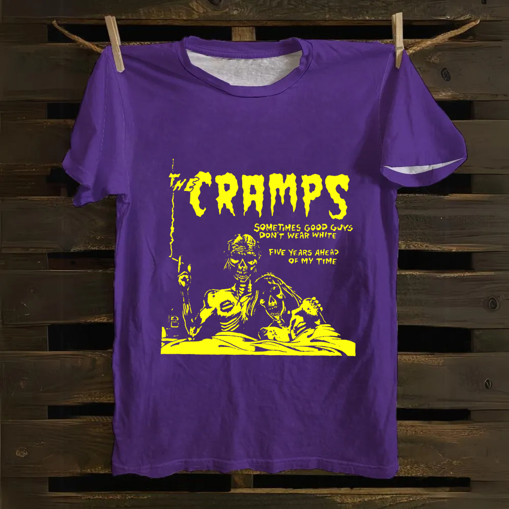 Unisex Vintage The Cramps Rock Band Cotton T-Shirt