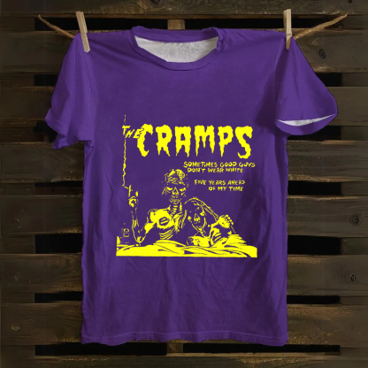 Unisex Vintage The Cramps Rock Band Cotton T-Shirt
