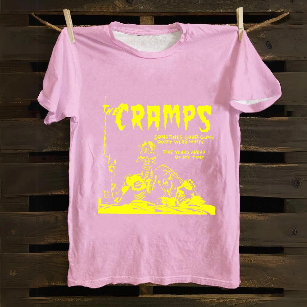 Unisex Vintage The Cramps Rock Band Cotton T-Shirt