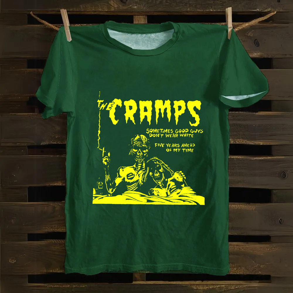 Unisex Vintage The Cramps Rock Band Cotton T-Shirt