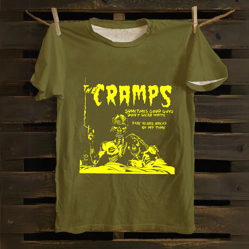 Unisex Vintage The Cramps Rock Band Cotton T-Shirt