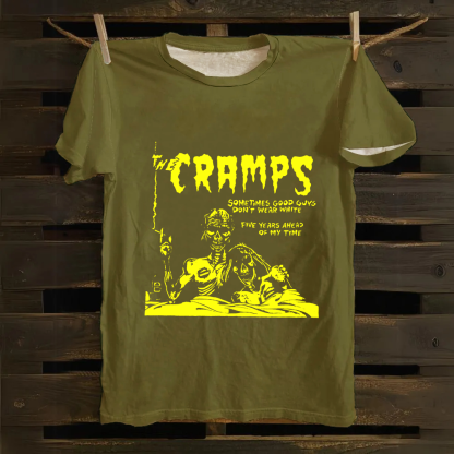 Unisex Vintage The Cramps Rock Band Cotton T-Shirt