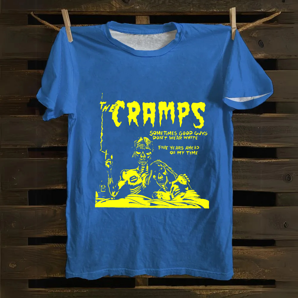 Unisex Vintage The Cramps Rock Band Cotton T-Shirt