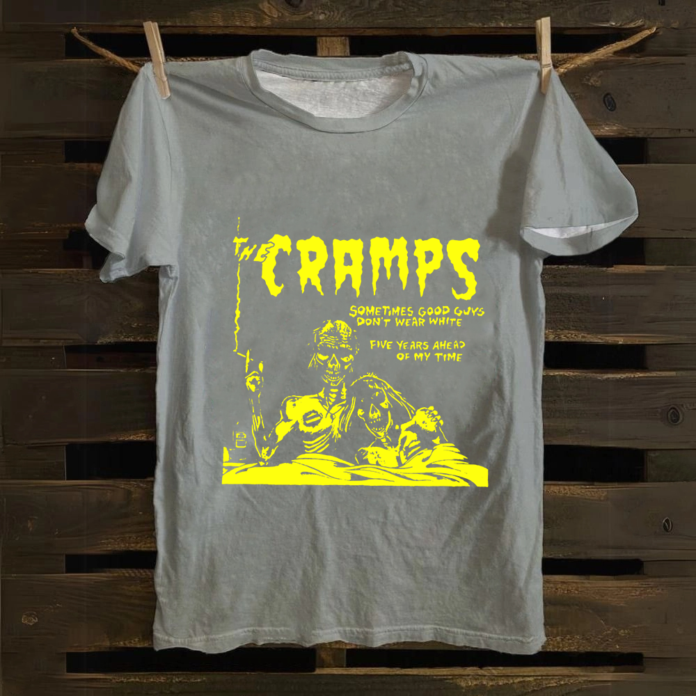 Unisex Vintage The Cramps Rock Band Cotton T-Shirt