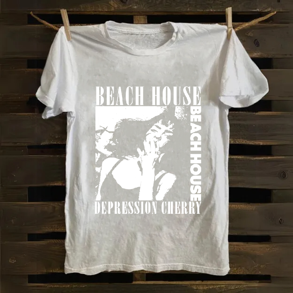 Unisex Vintage Beach House Band Cotton T-Shirt