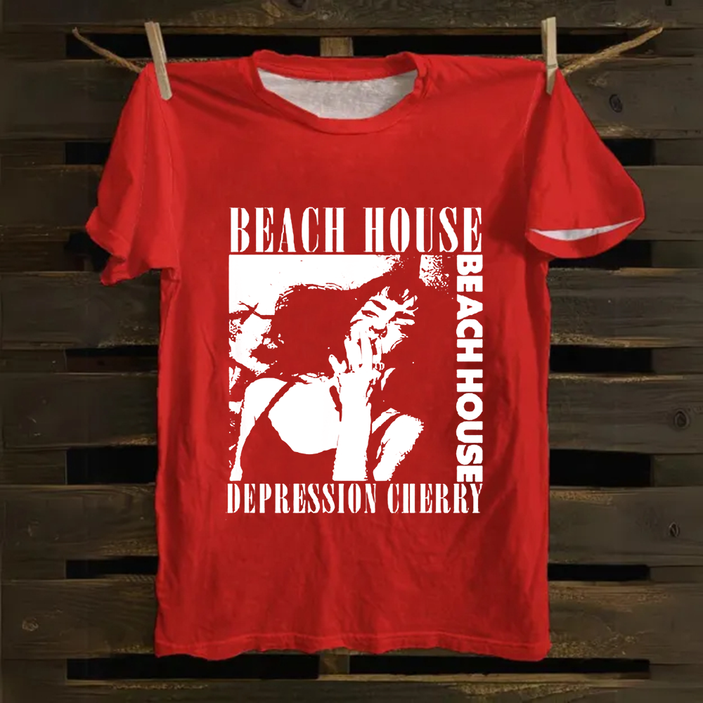 Unisex Vintage Beach House Band Cotton T-Shirt