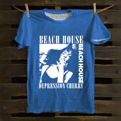 Unisex Vintage Beach House Band Cotton T-Shirt