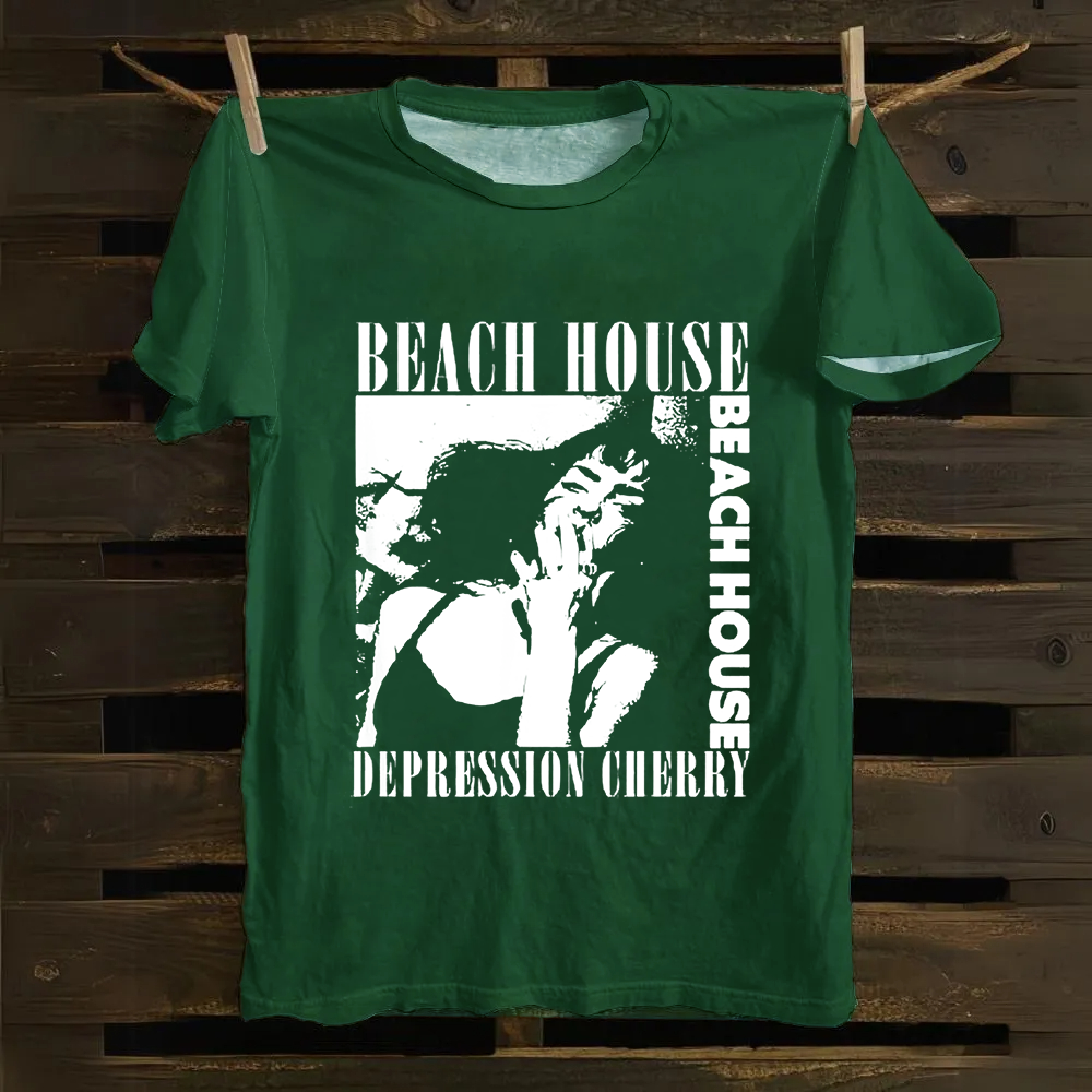 Unisex Vintage Beach House Band Cotton T-Shirt