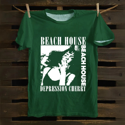 Unisex Vintage Beach House Band Cotton T-Shirt