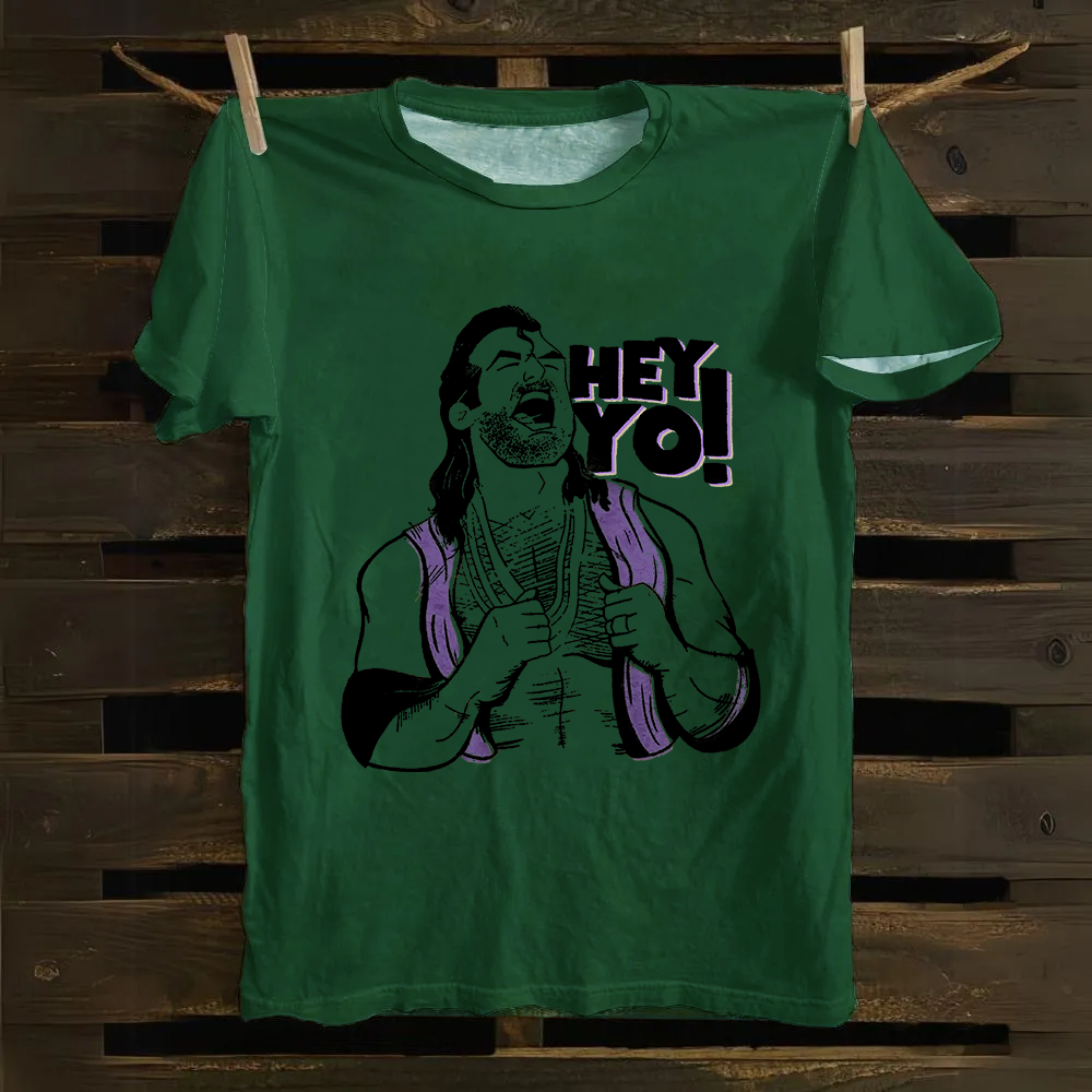 WWE Razor Ramon-Scott Hall HEY YO Casual Printed Cotton T-Shirt