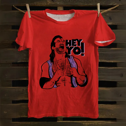 WWE Razor Ramon-Scott Hall HEY YO Casual Printed Cotton T-Shirt