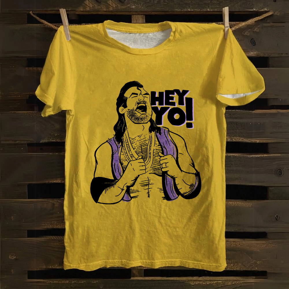 WWE Razor Ramon-Scott Hall HEY YO Casual Printed Cotton T-Shirt