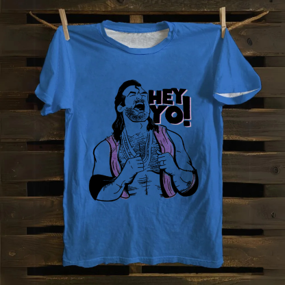 WWE Razor Ramon-Scott Hall HEY YO Casual Printed Cotton T-Shirt