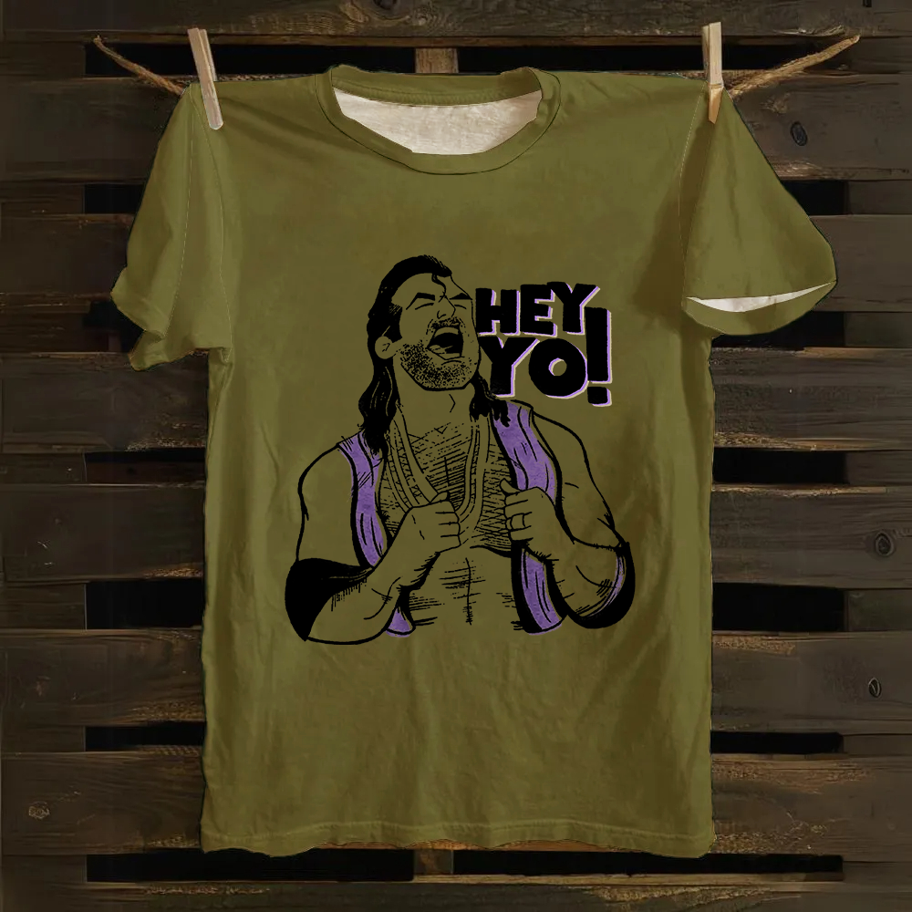 WWE Razor Ramon-Scott Hall HEY YO Casual Printed Cotton T-Shirt