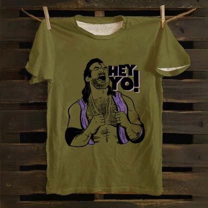 WWE Razor Ramon-Scott Hall HEY YO Casual Printed Cotton T-Shirt