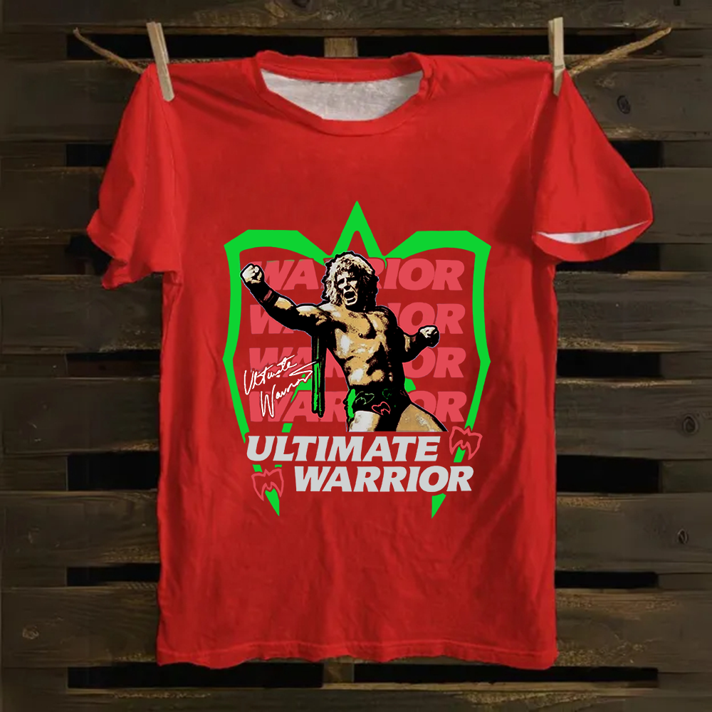 WWE Ultimate Warrior Wrestling Casual Printed Cotton T-Shirt