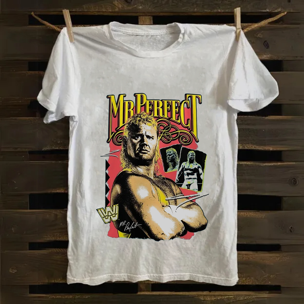 WWE Mr. Perfect Wrestling Casual Printed  Cotton T-Shirt