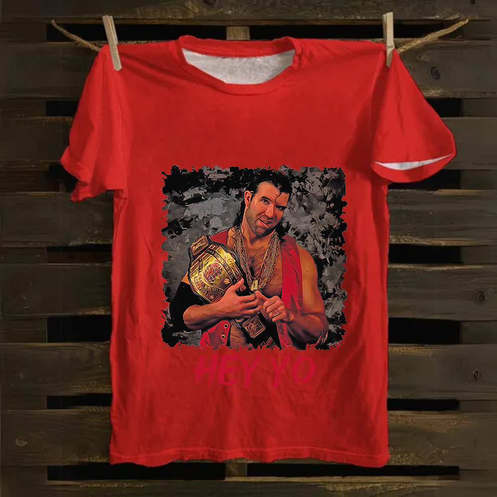 WWE Razor Ramon-Scott Hall HEY YO Casual Printed Cotton T-Shirt