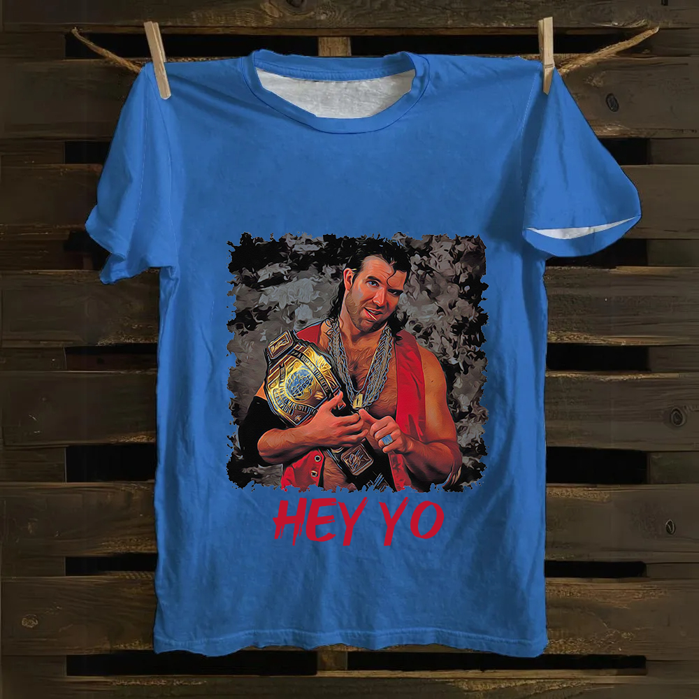 WWE Razor Ramon-Scott Hall HEY YO Casual Printed Cotton T-Shirt