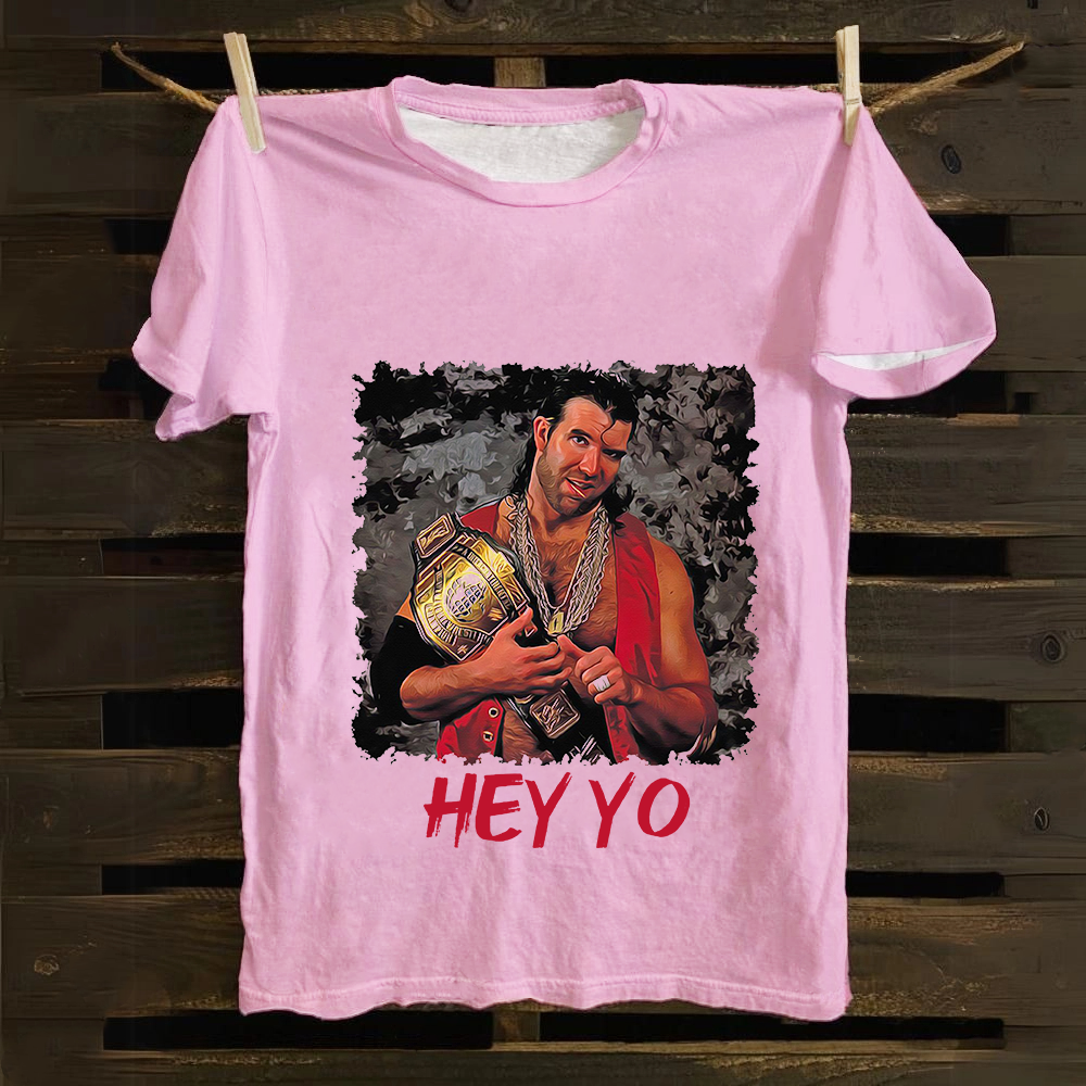 WWE Razor Ramon-Scott Hall HEY YO Casual Printed Cotton T-Shirt