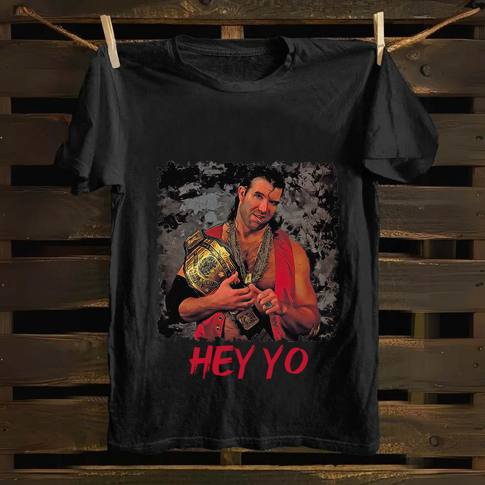 WWE Razor Ramon-Scott Hall HEY YO Casual Printed Cotton T-Shirt