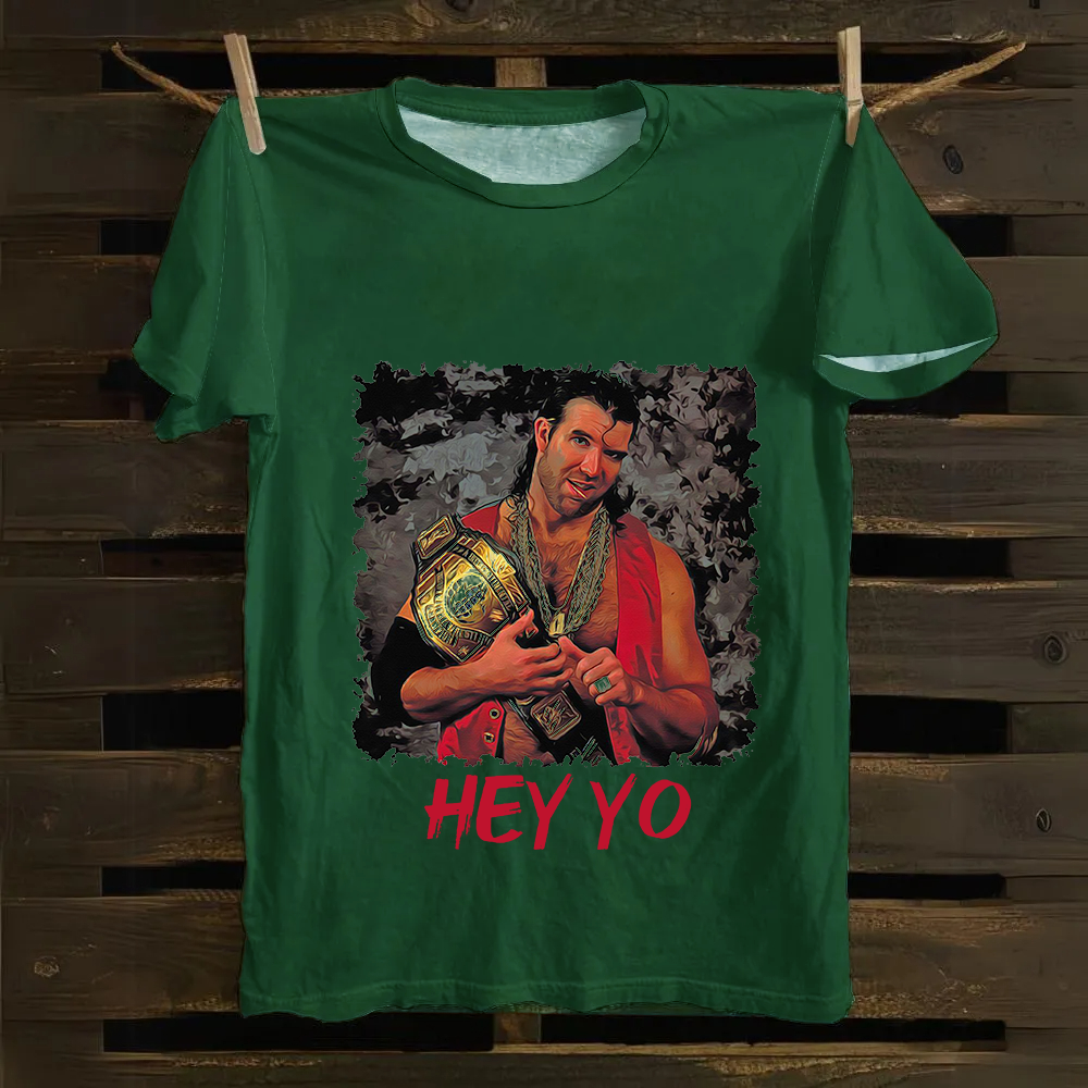 WWE Razor Ramon-Scott Hall HEY YO Casual Printed Cotton T-Shirt