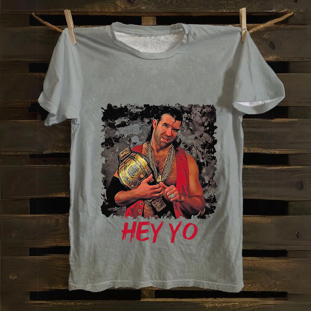 WWE Razor Ramon-Scott Hall HEY YO Casual Printed Cotton T-Shirt